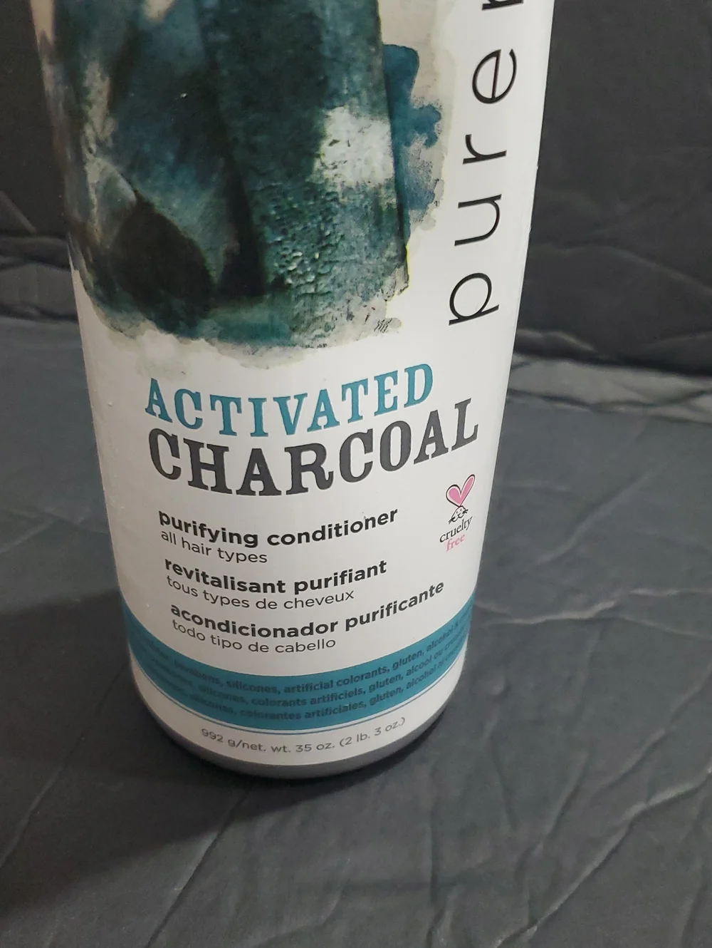 RUSK Puremix Activated Charcoal Purifying conditioner 35 fl. oz. NEW